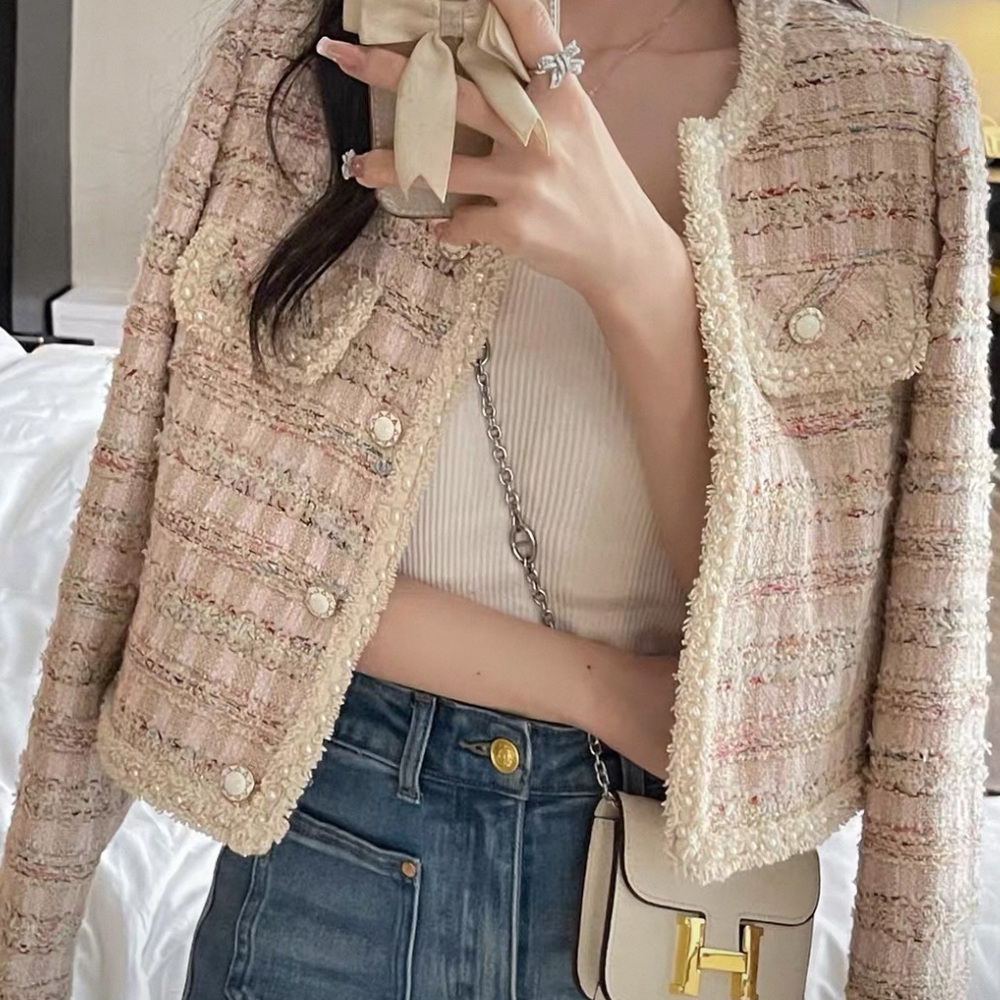 Women's Cream Tweed Jacket
